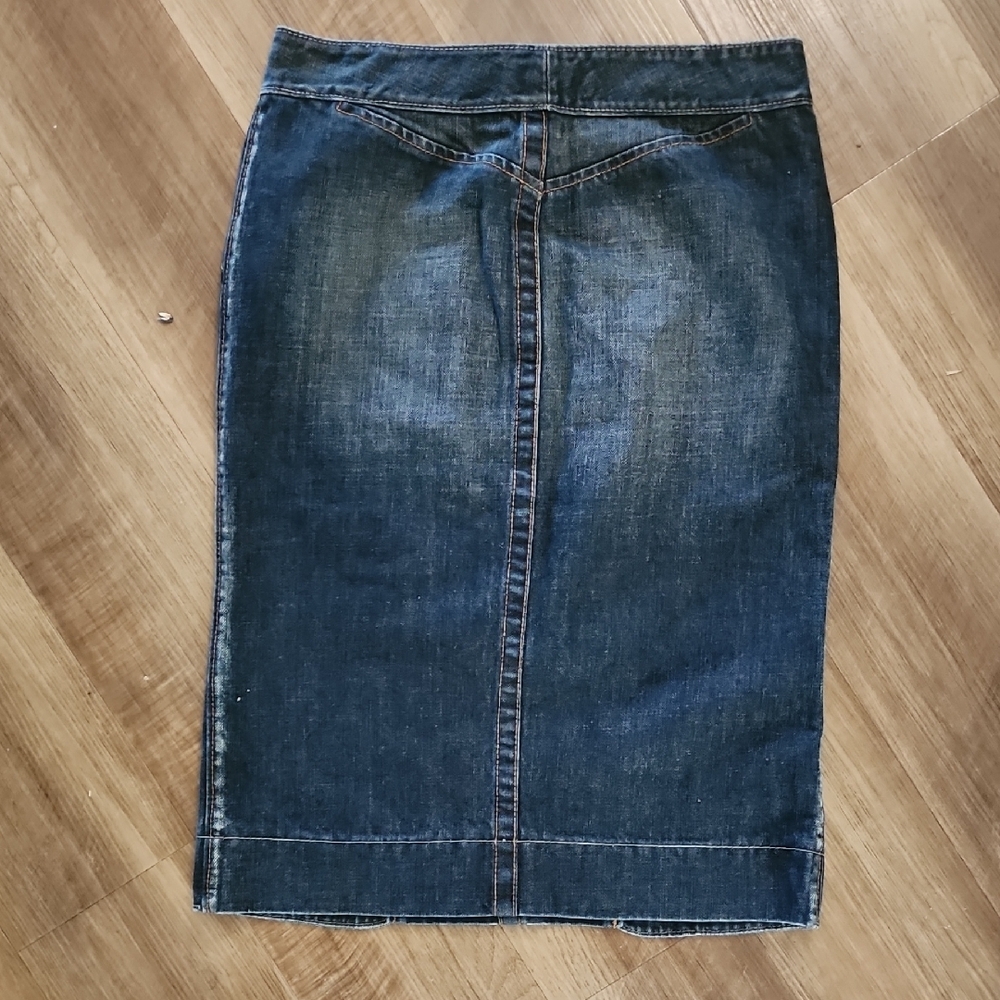 Armani Exchange Y2k Blue Denim Pencil Skirt - Picture 4 of 7